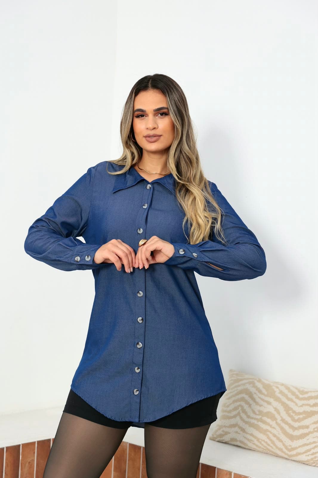 Camisa lara M ao G3 chambray