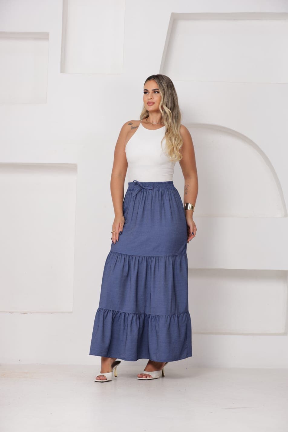 Saia 3 Marias Chambray