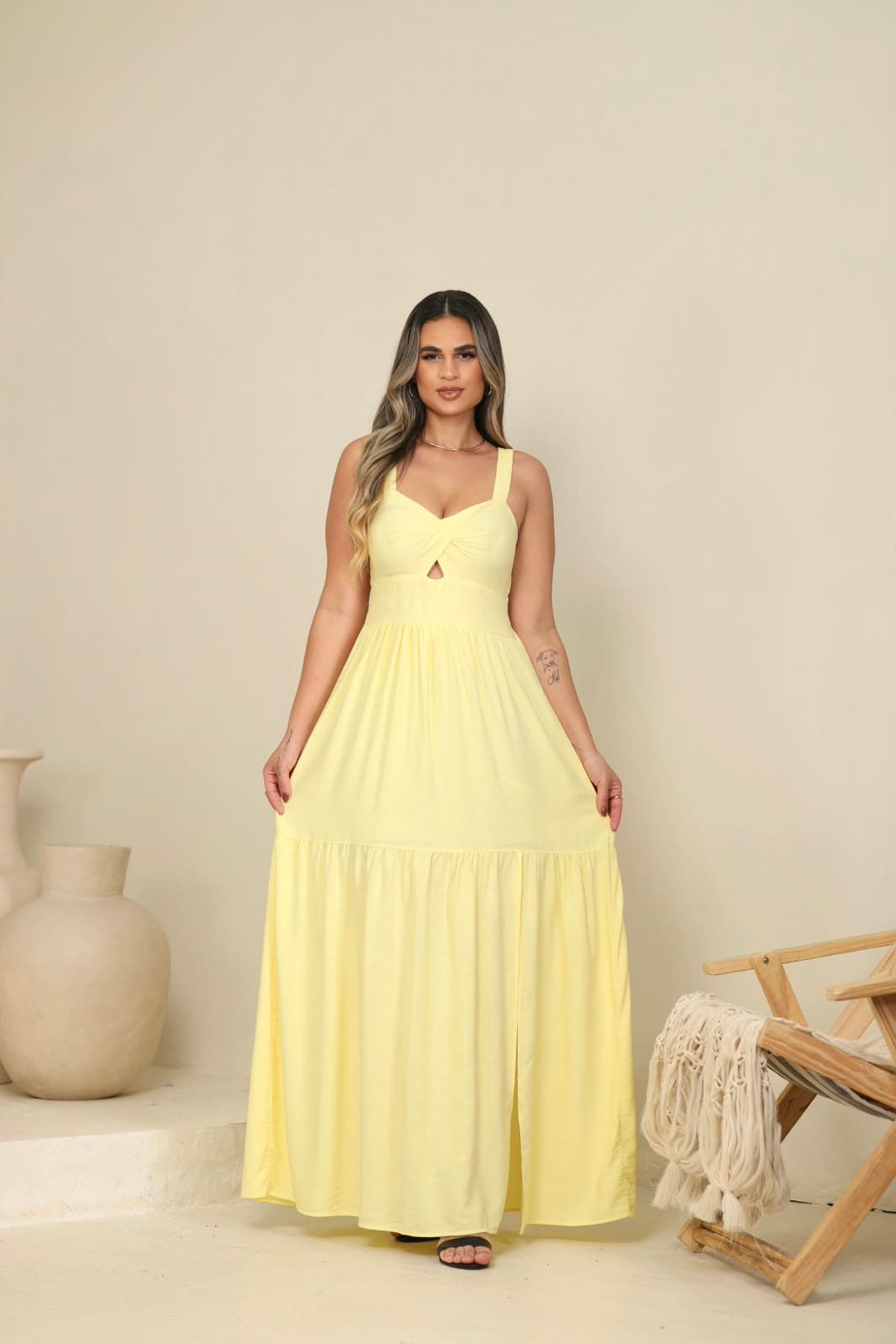 Vestido valentina viscolinho liso