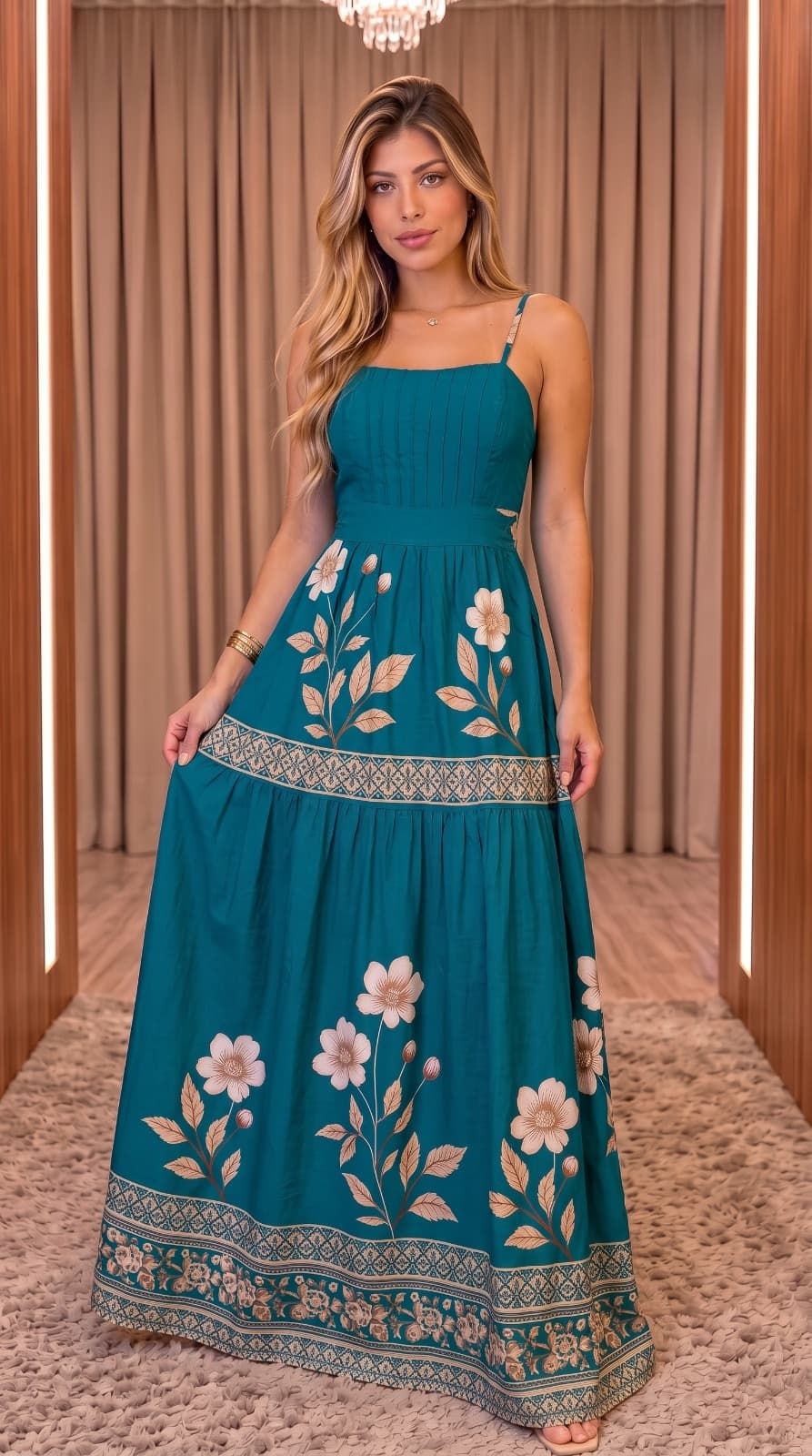 Vestido Andresa estampado Viscolinho