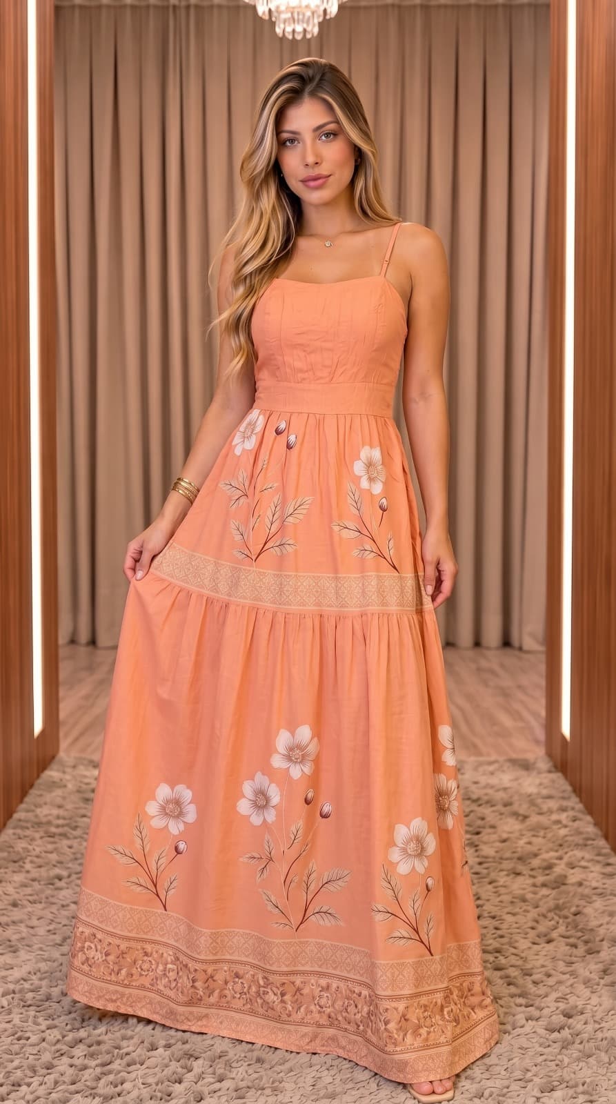 Vestido Andresa estampado Viscolinho
