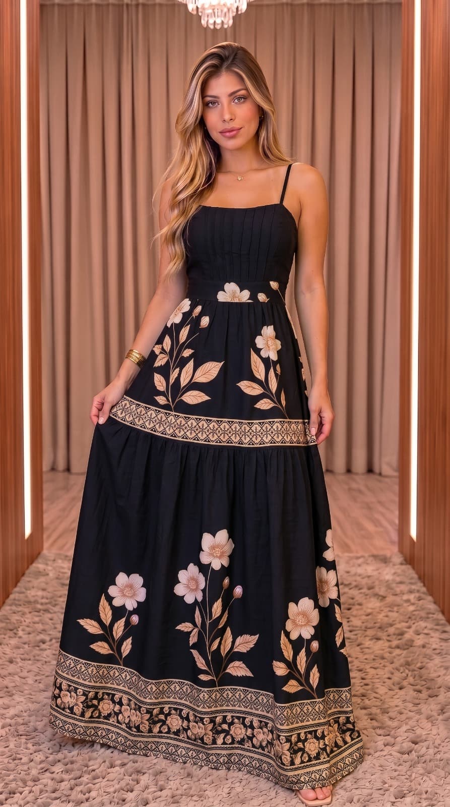 Vestido Andresa estampado Viscolinho