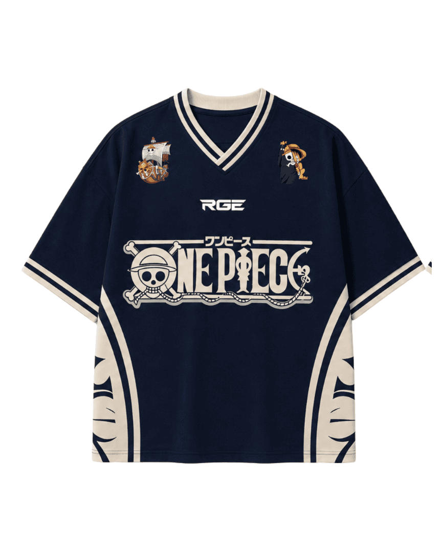 Camiseta boxy ONE PIECE AZUL — M