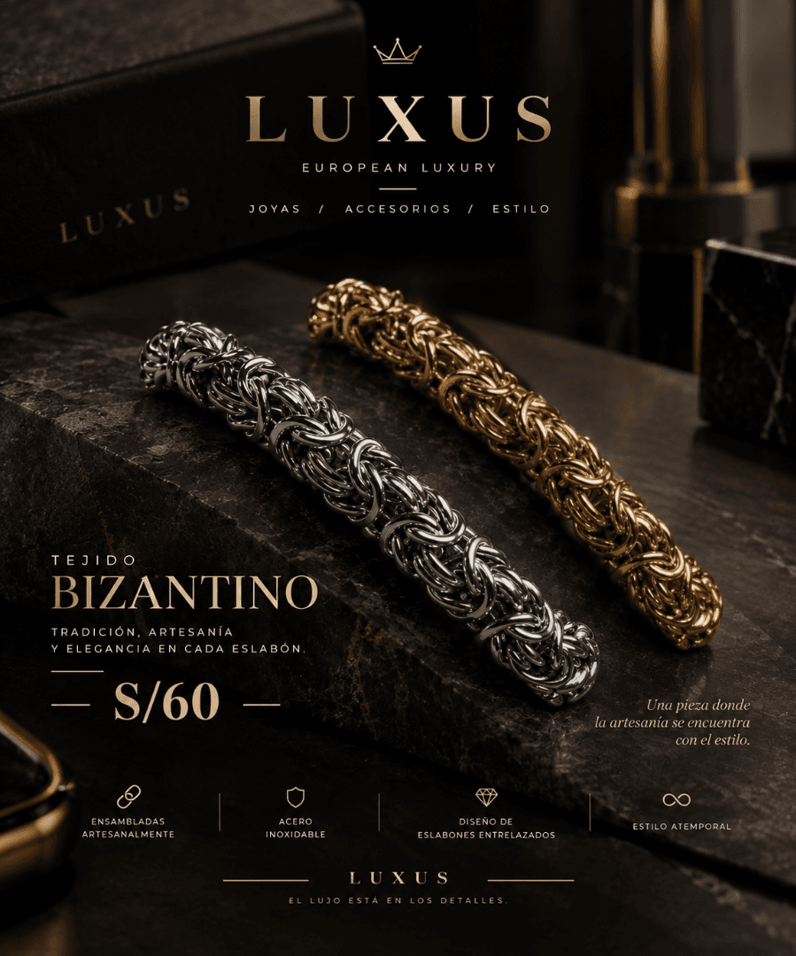 Pulsera de tejido bizantino