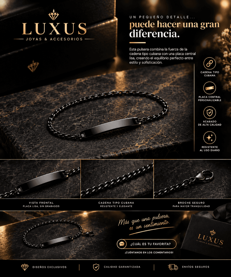 Pulsera cubana delgada