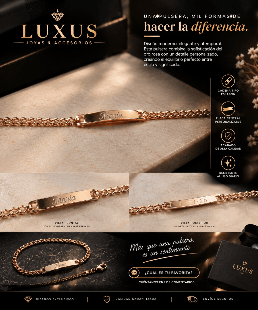 Pulsera cubana delgada