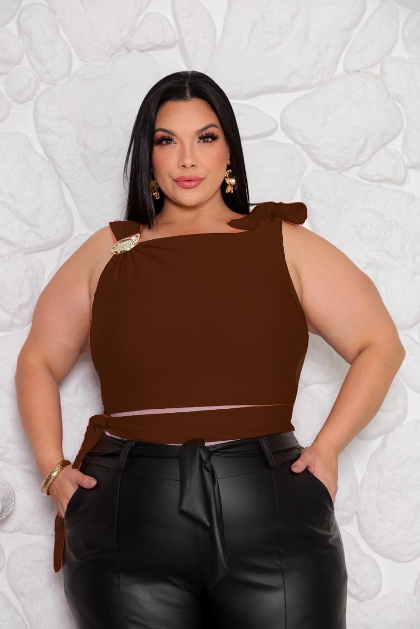 Cropped Brisa — marrom / G1