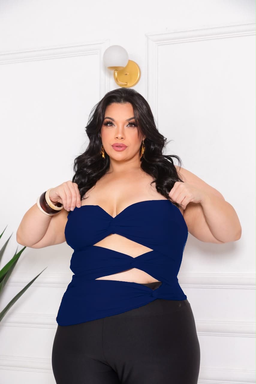 Blusa Aurora — azul marino / Base
