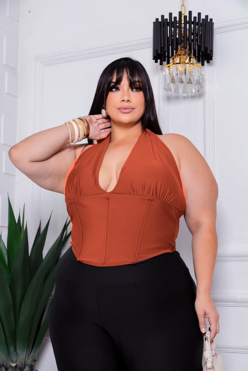 Cropped Sabrina — terra cota / G1