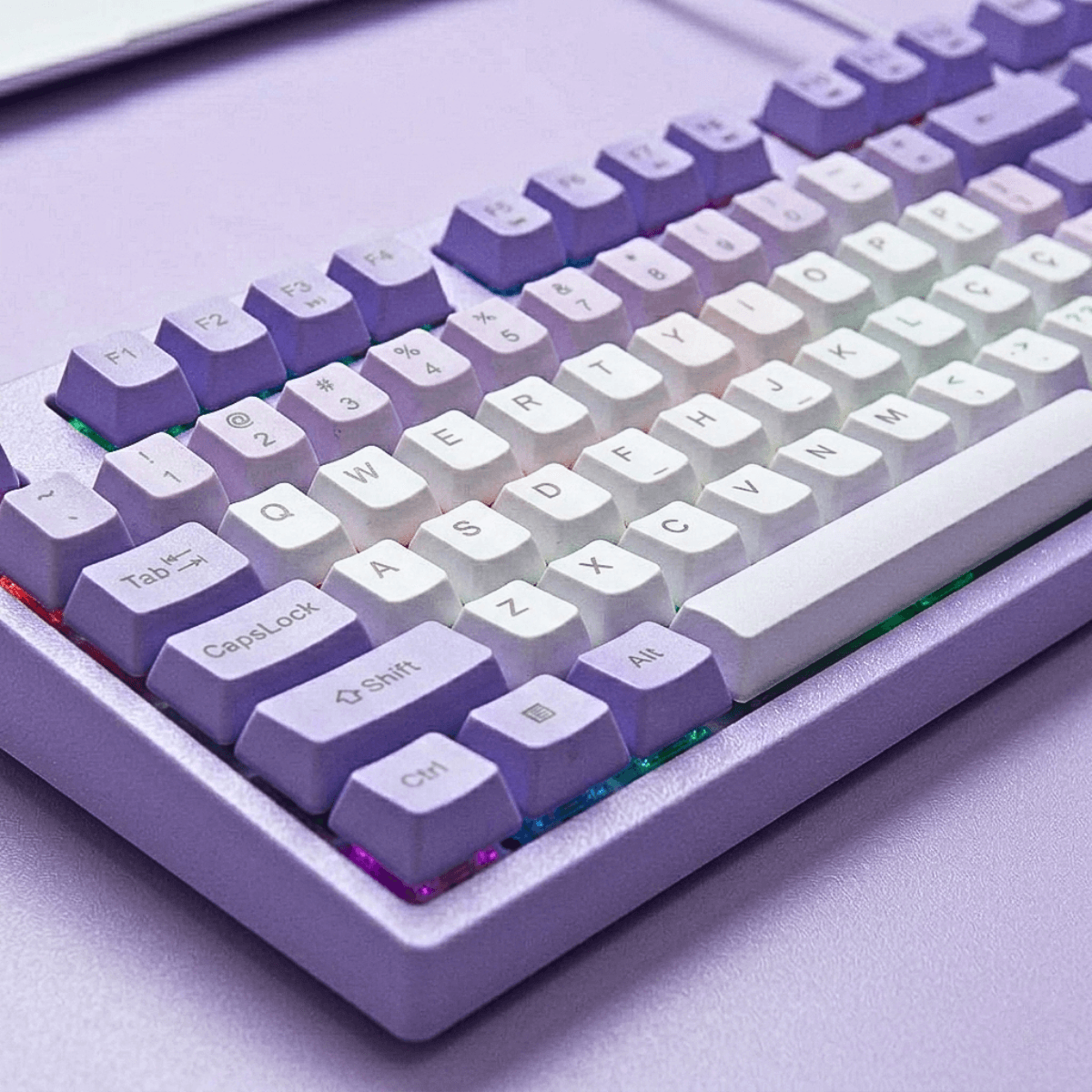 Kit Gamer Teclado Semi-Mecânico LED Mouse 1200 DPI AL-9511 — Roxo