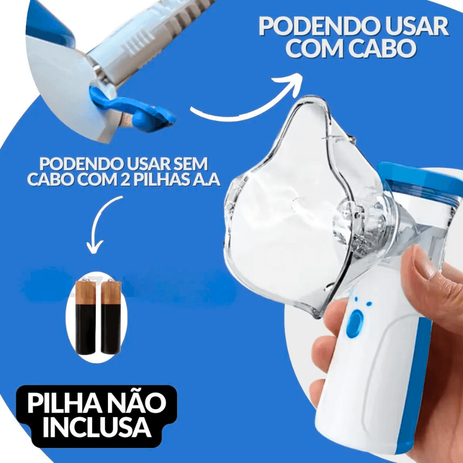 Inalador Portátil Nebulizador Ultrassônico Adulto JSL-W302