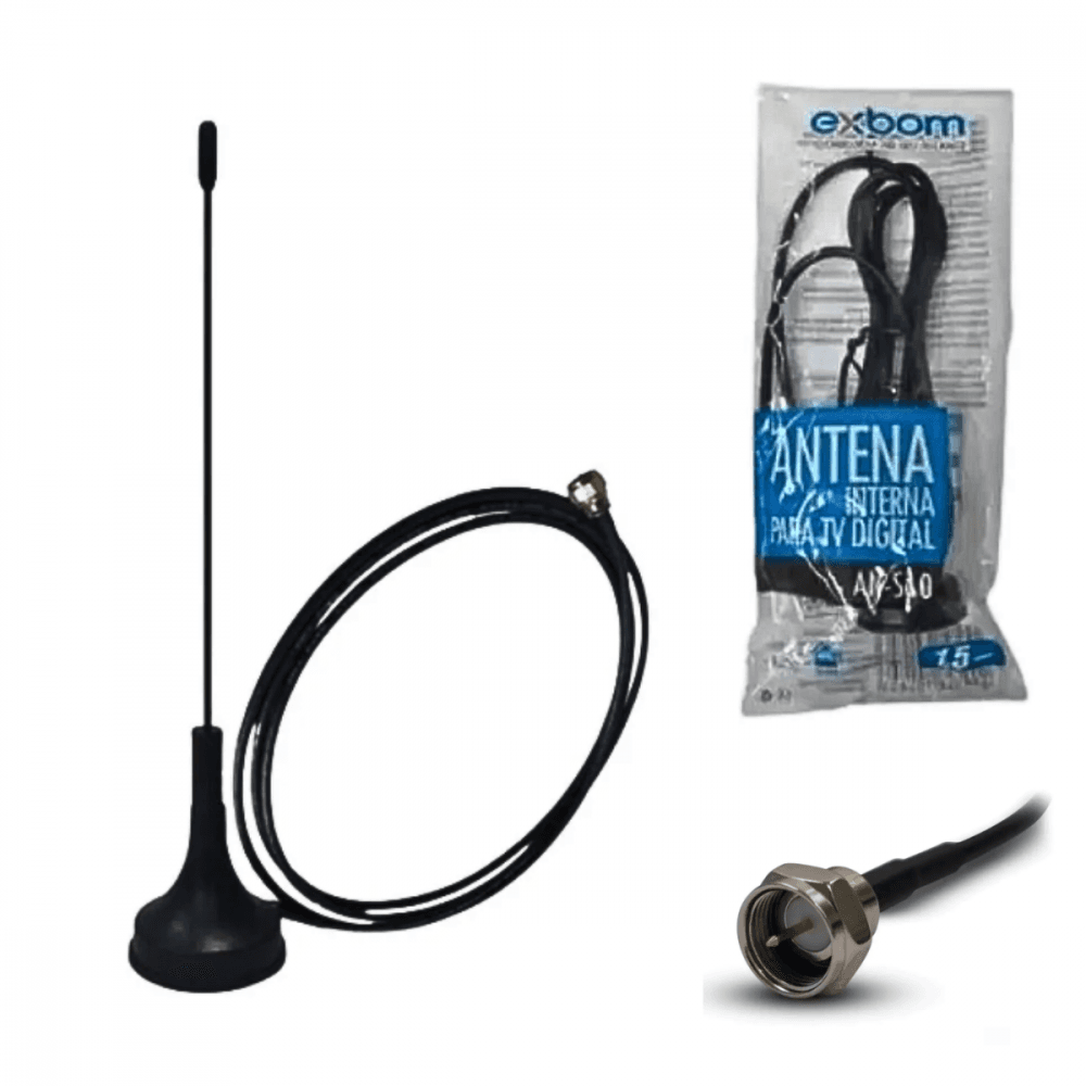 Antena Tv Digital Hdtv Uhf Vhf Cabo Coaxial 1 5 AN-S10 — default