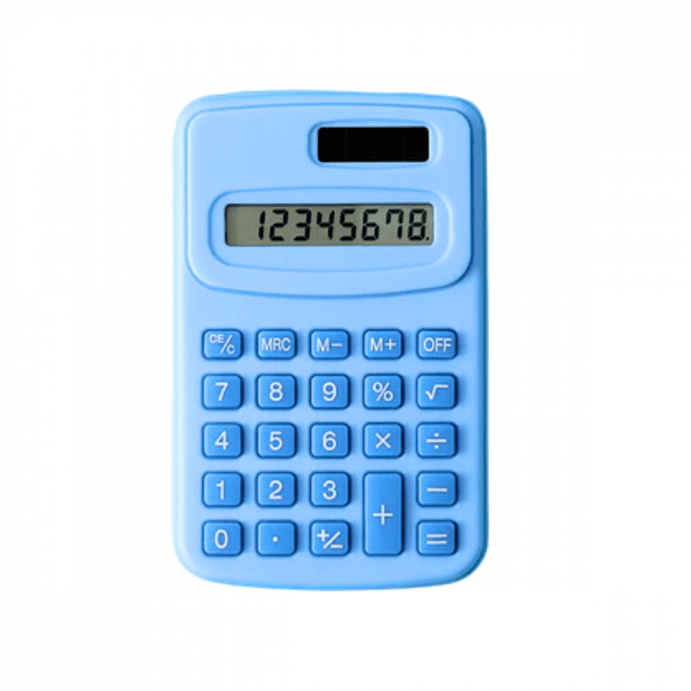 Mini Calculadora Eletrônica Portátil Colorida Tela KA-6070 — Azul