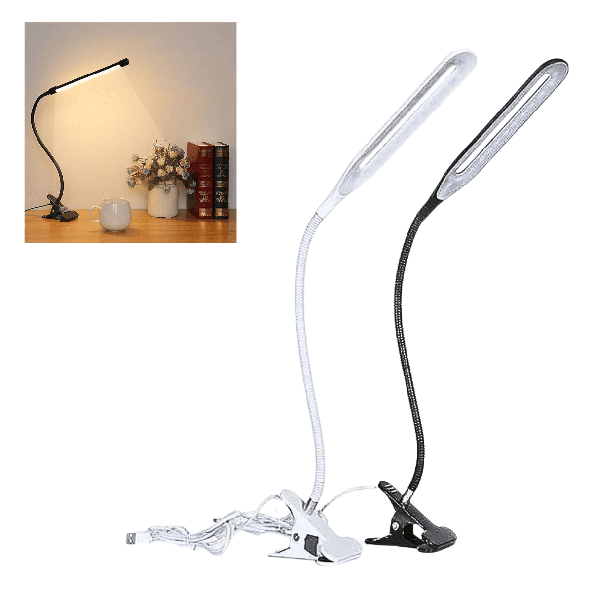 Luminária LED Mesa Presilha Alimentação USB JZ-USBD