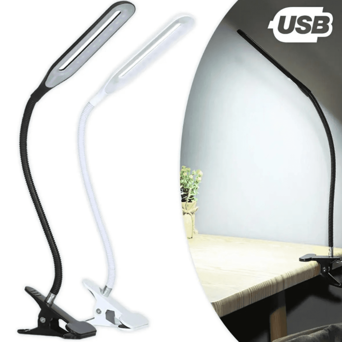 Luminária LED Mesa Presilha Alimentação USB JZ-USBD