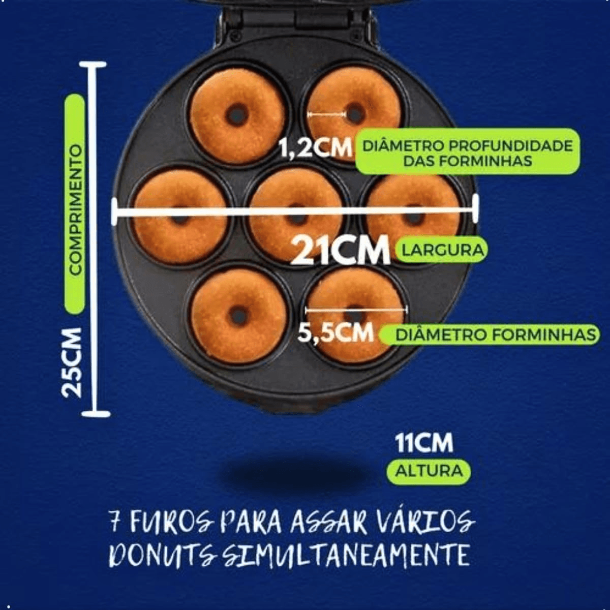 Máquina Donuts Rosquinhas Elétrica 7 Furos KG-40
