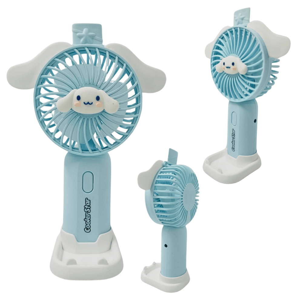 Mini Ventilador Portátil Recarregável Mesa Cooler 677-59 — azul