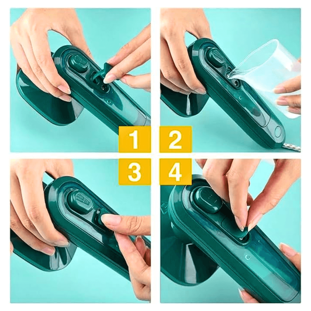 Mini ferro passar roupa a vapor bivolt fio dry zf688tz-86