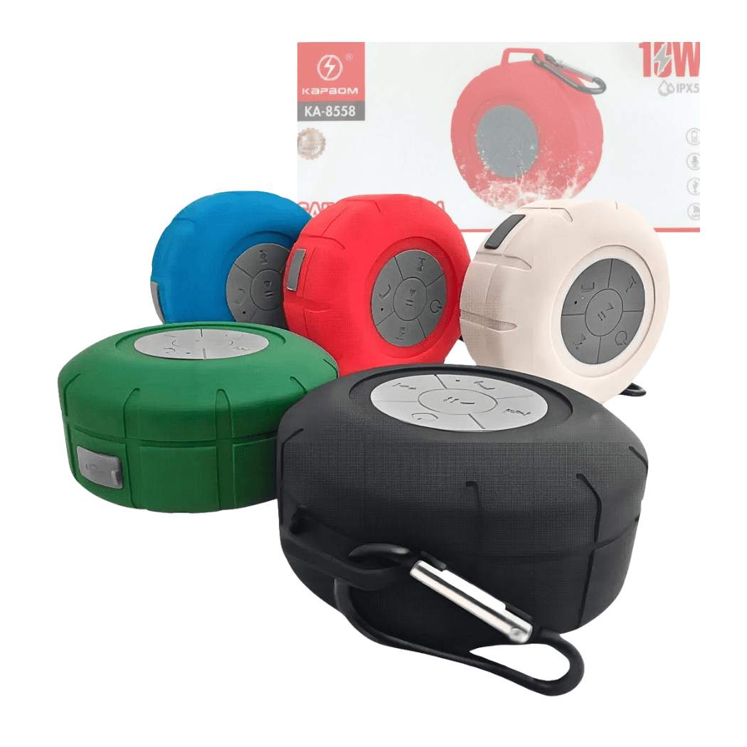Mini caixa som bluetooth color prova d agua 10w alça ka-8558
