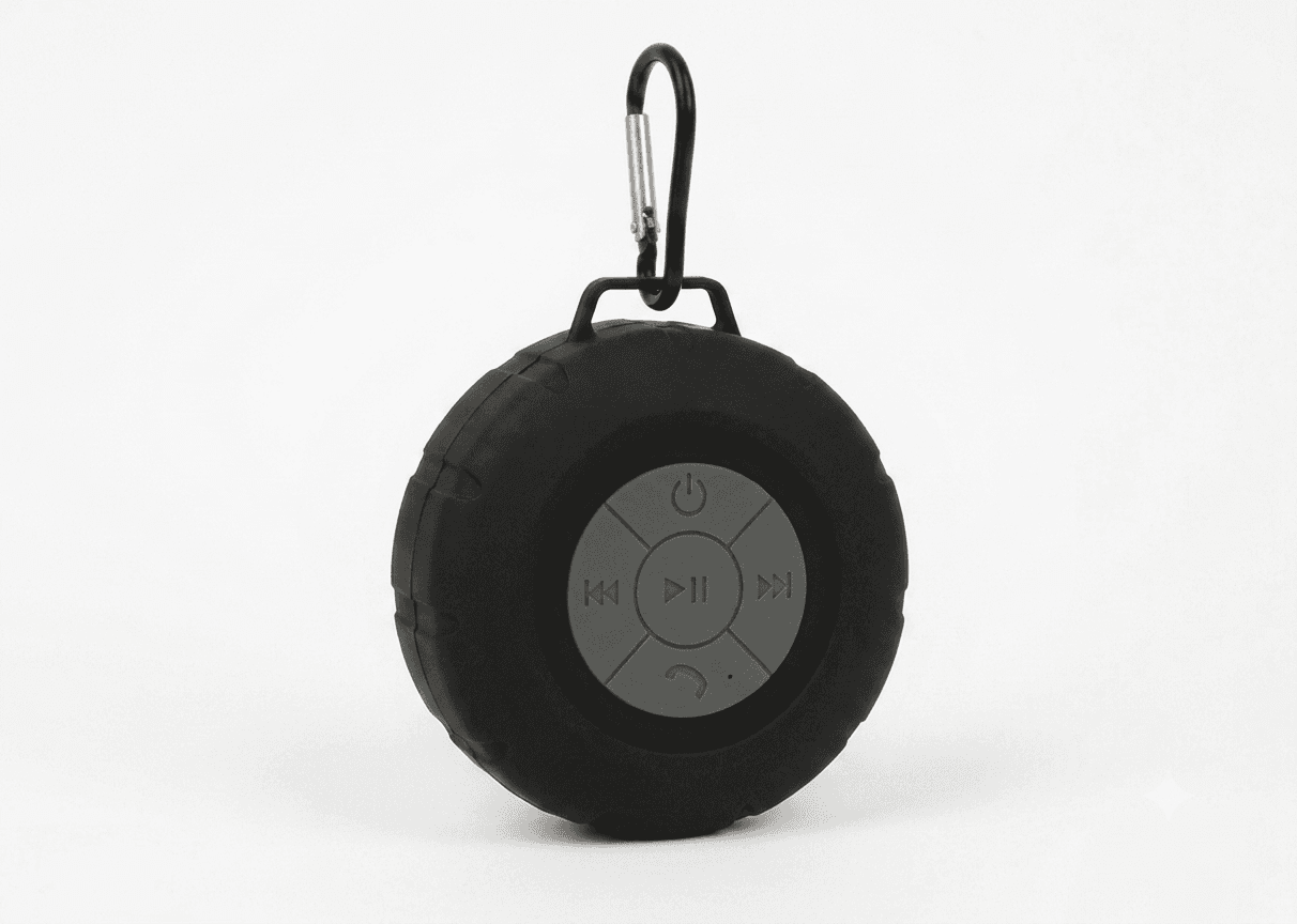 Mini caixa som bluetooth color prova d agua 10w alça ka-8558 — preto