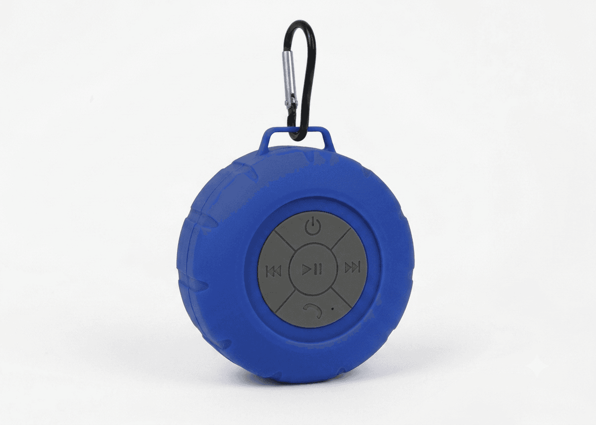 Mini caixa som bluetooth color prova d agua 10w alça ka-8558 — azul