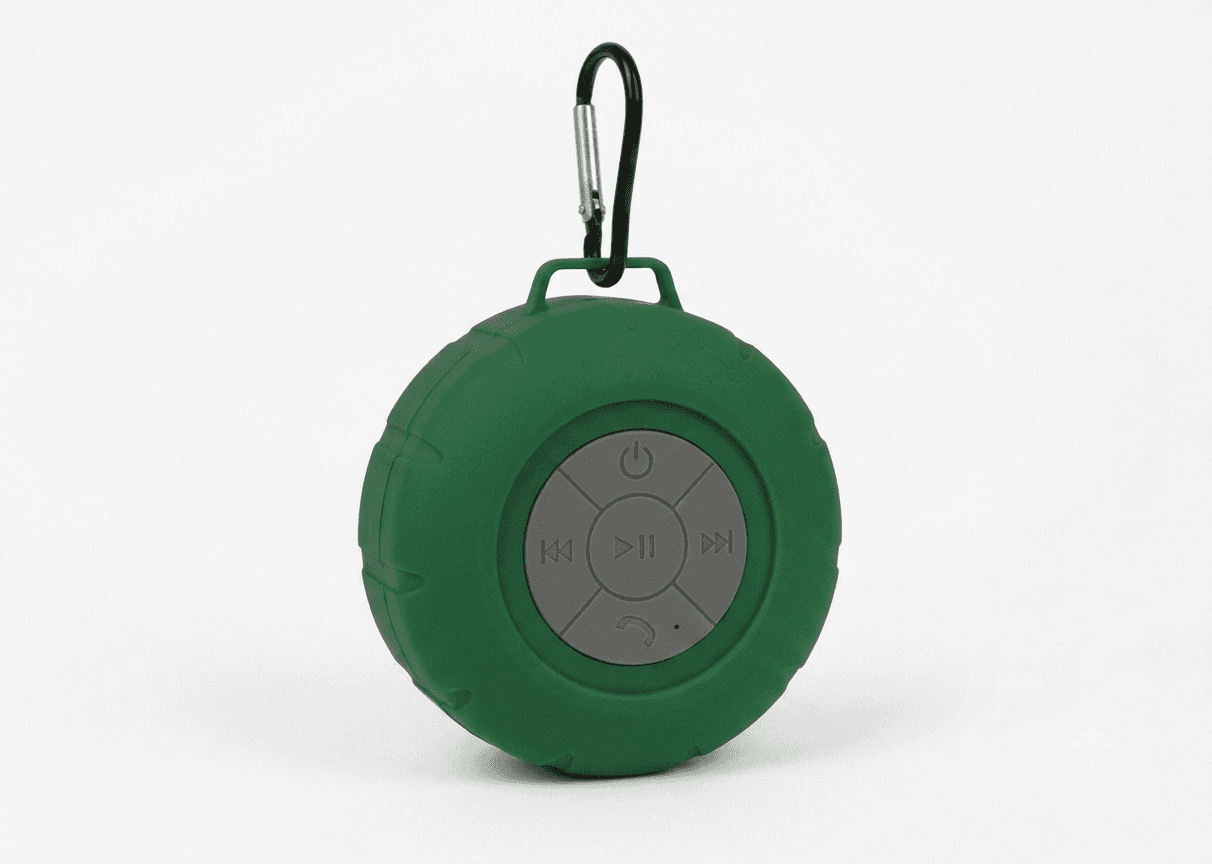 Mini caixa som bluetooth color prova d agua 10w alça ka-8558 — verde