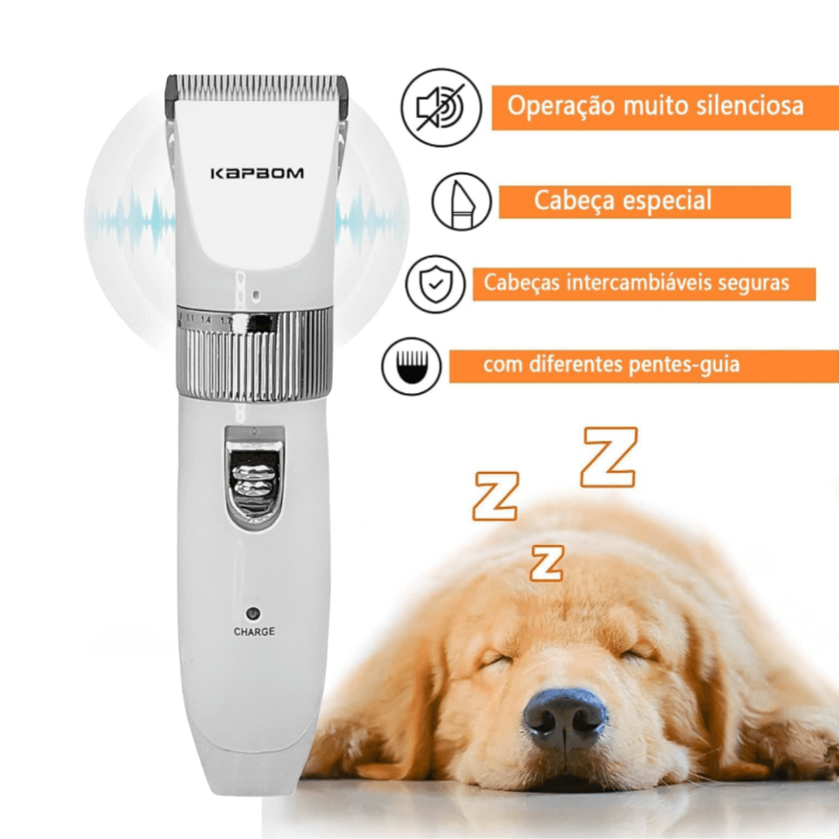 Máquina tosa aparador pelos pets cachorro gato ka-3631