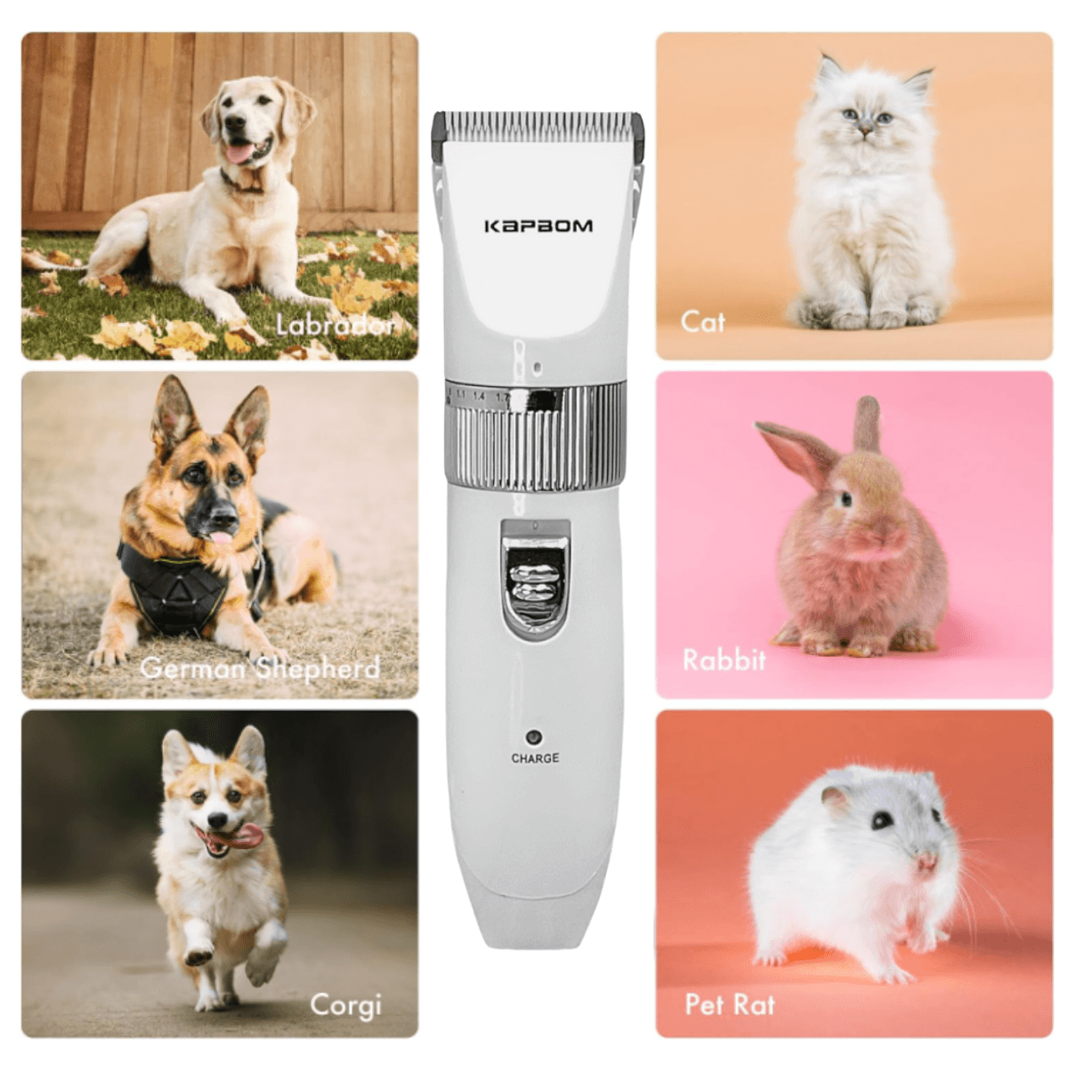 Máquina tosa aparador pelos pets cachorro gato ka-3631
