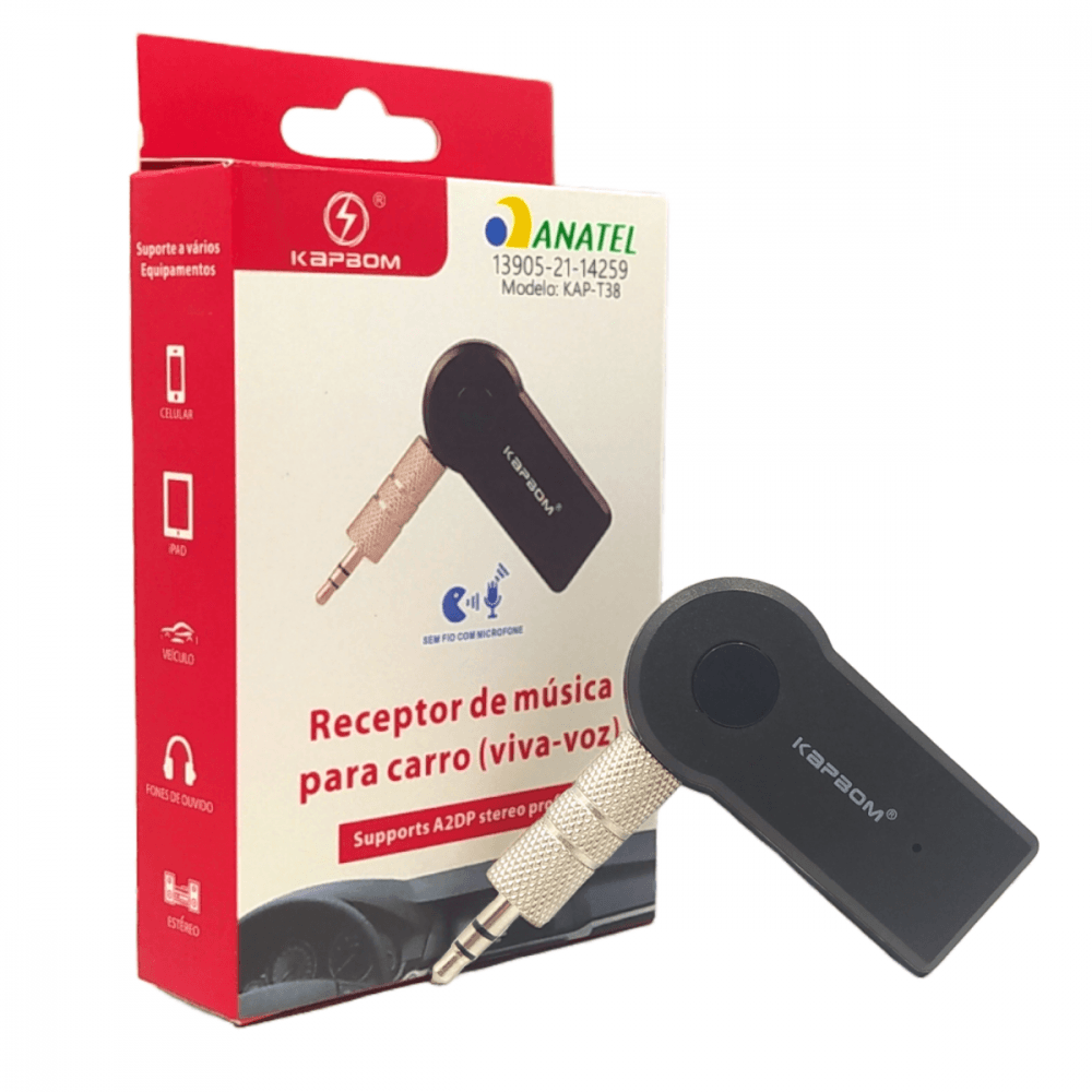 Adaptador receptor bluetooth som carro p2 auxiliar kap-t38 — default