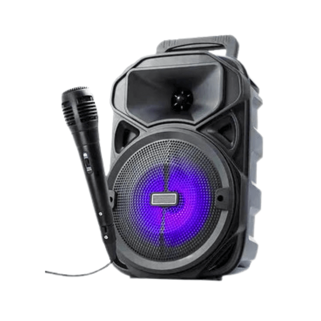 Caixa som bluetooth portátil 100w microfone ka-8201