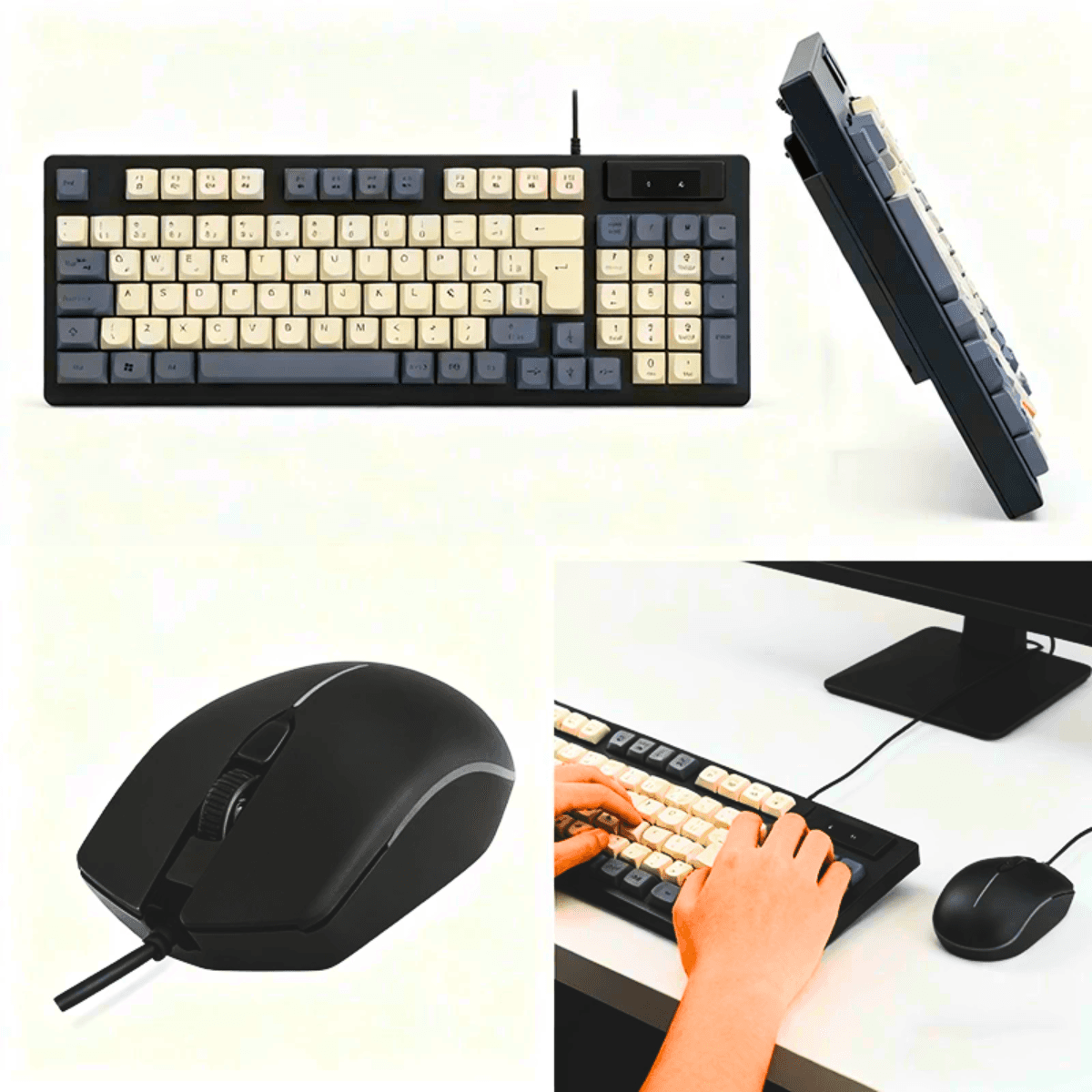 Kit gamer teclado semi-mecânico mouse 1200 dpi al-9510