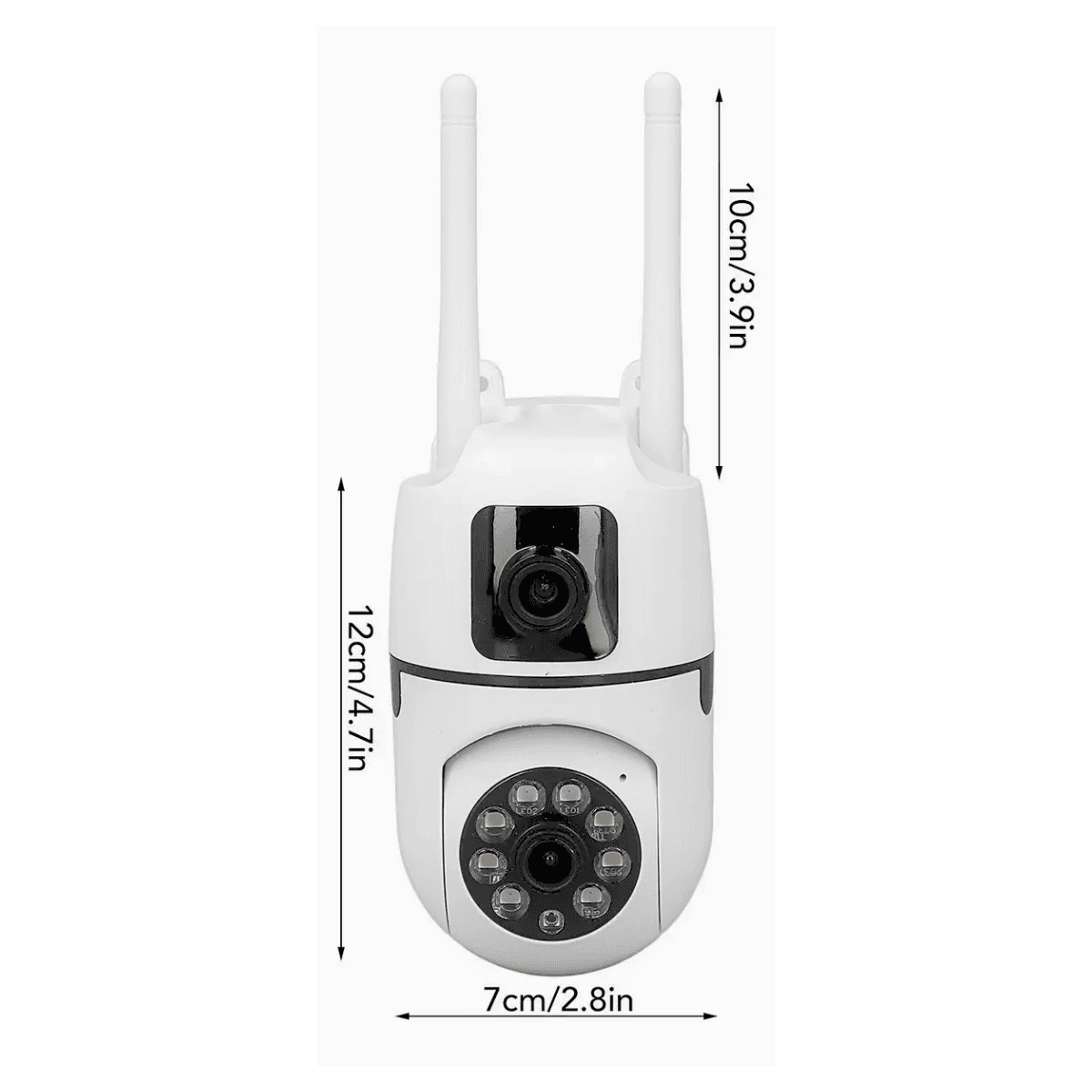 Câmera segurança inteligente duas lentes antenas al-s822