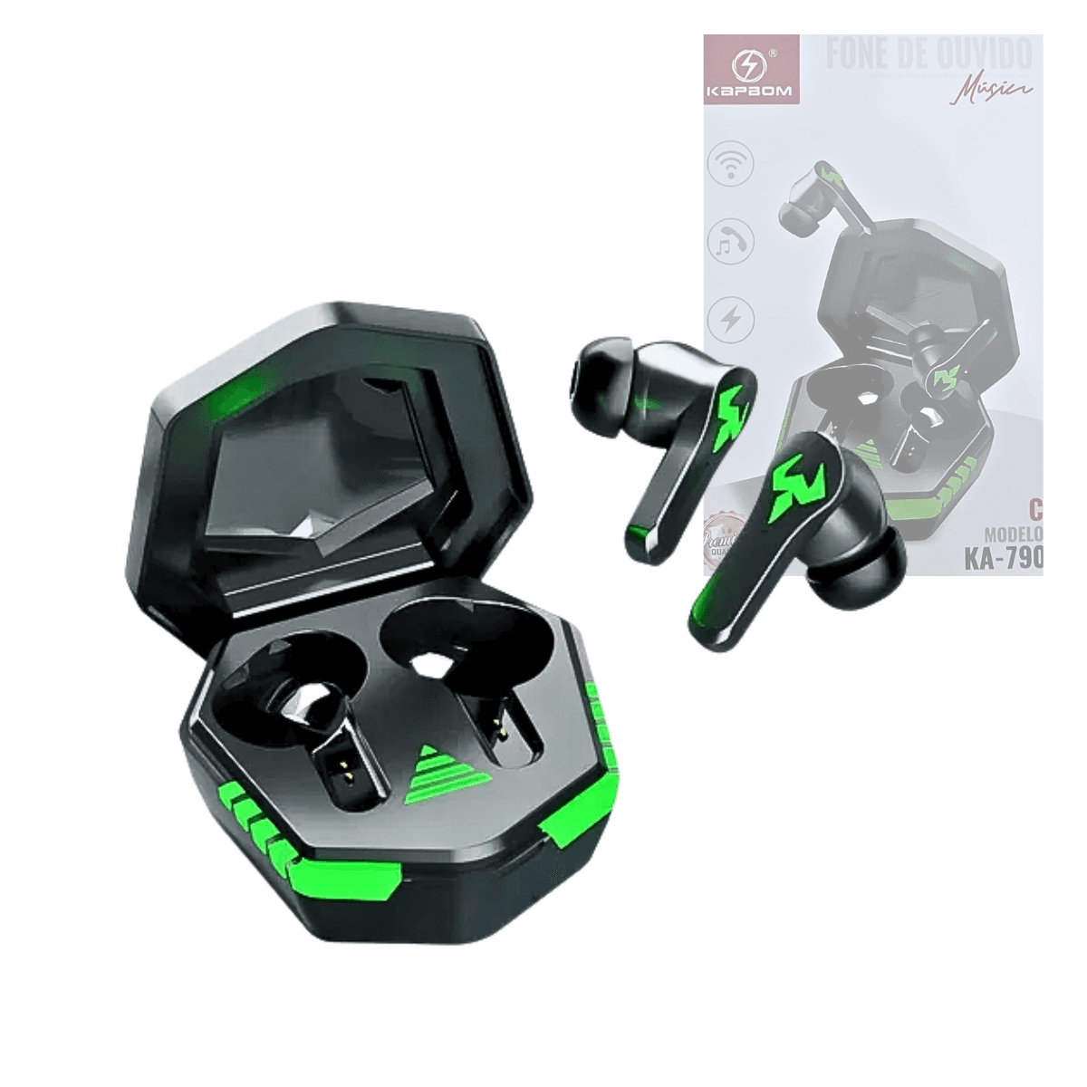 Fone ouvido intra auricular bluetooth case ka-790c — default