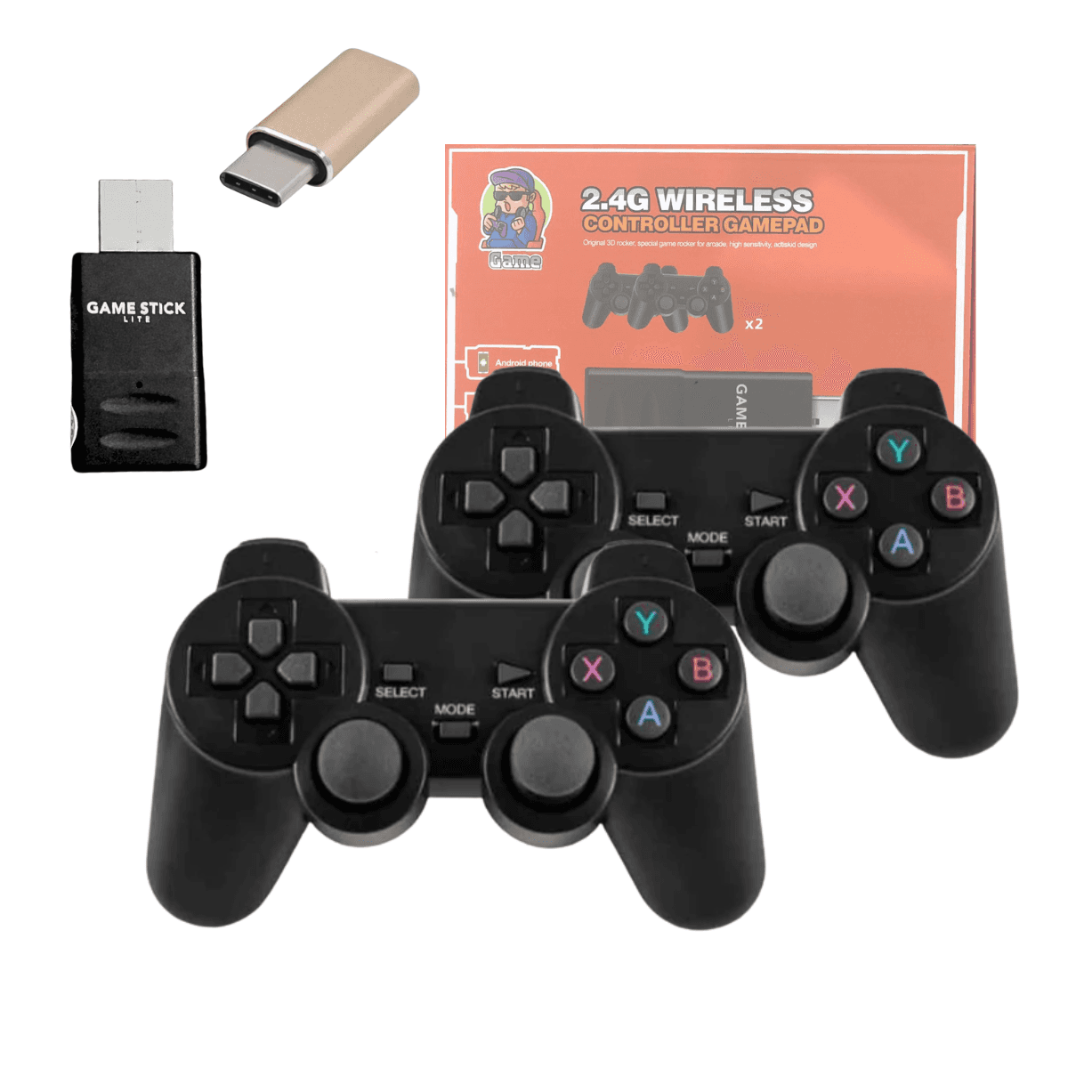 Mini Vídeo Game USB 02 Controles Adaptador Conexão S-10 — default