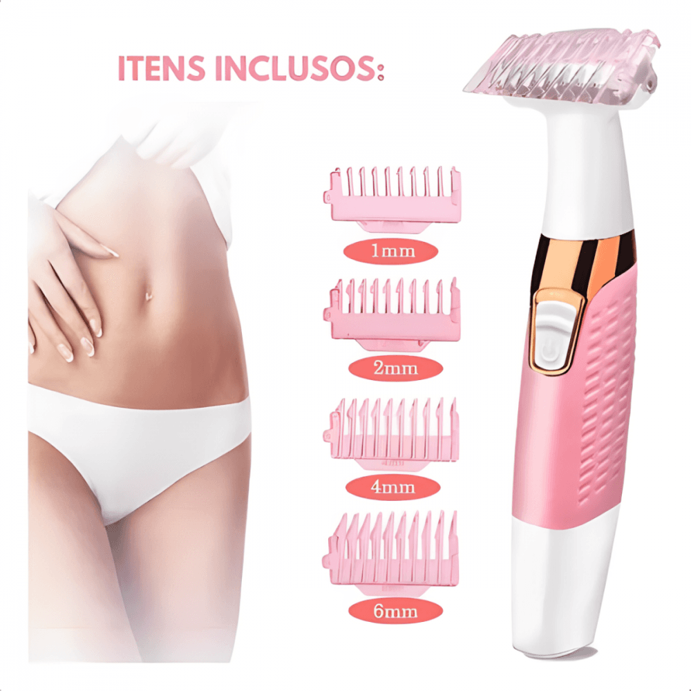 Depilador Elétrico Feminino Multifunção Recarregável KM-1900
