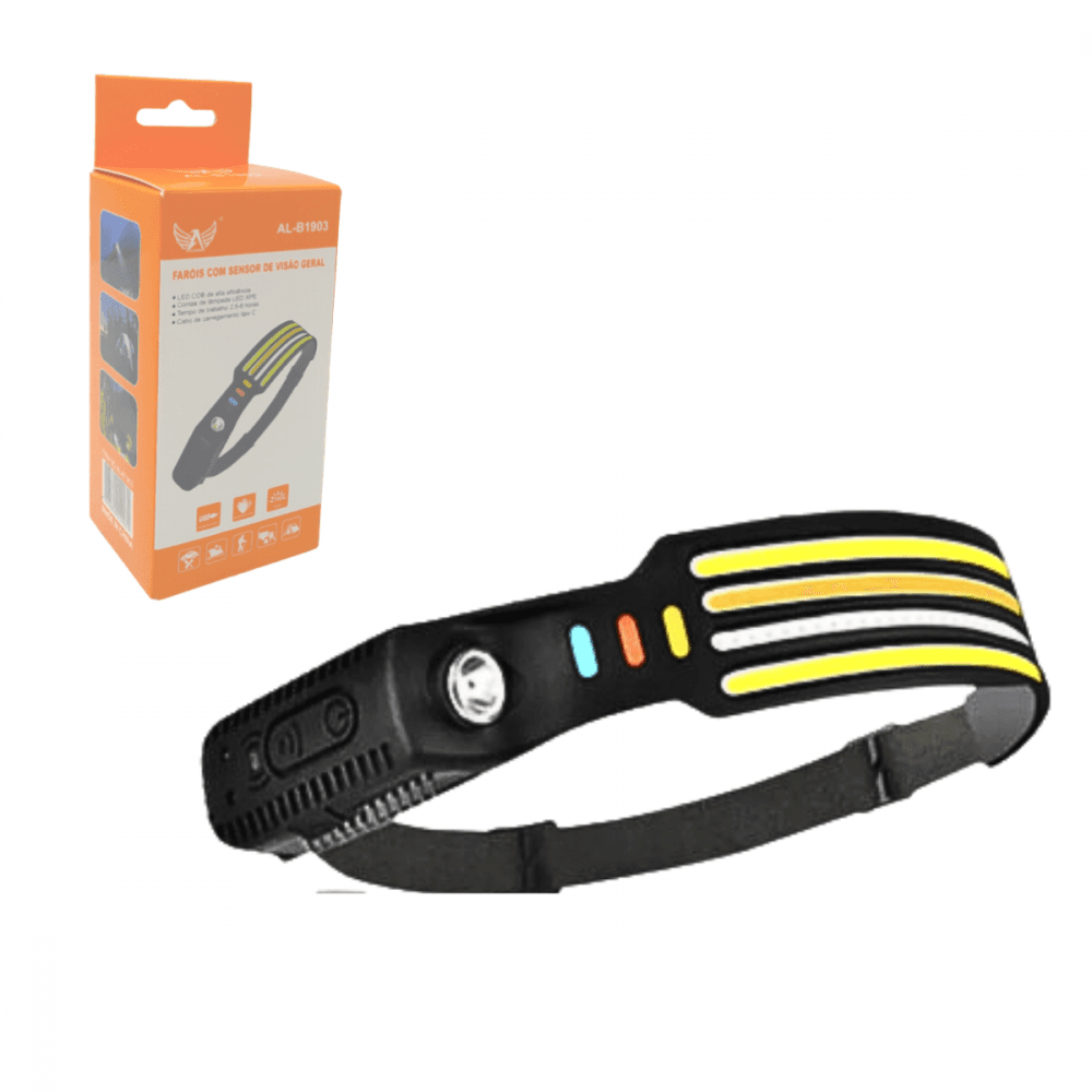 Lanterna Cabeça Farol Super LED COB Sensor AL-B1903 — default