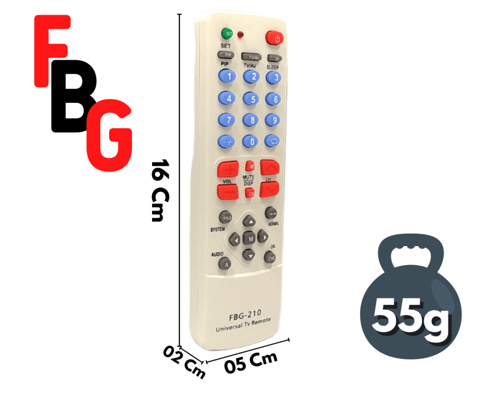 Controle Remoto Universal Compativel TV Tubo LCD LED FBG-210