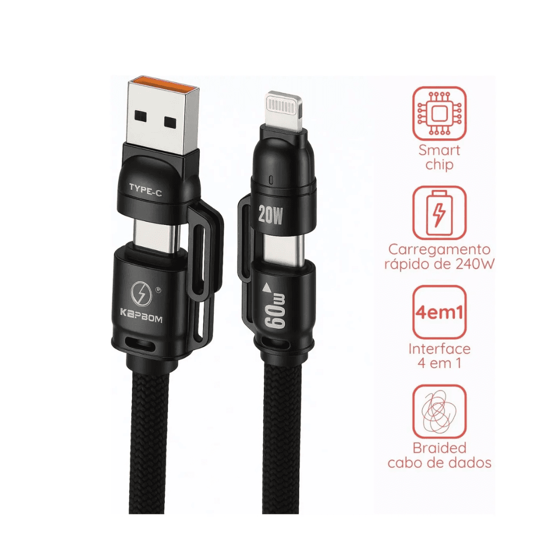 Cabo dados 4 1 60W 20 metros KA-3592-4IN1