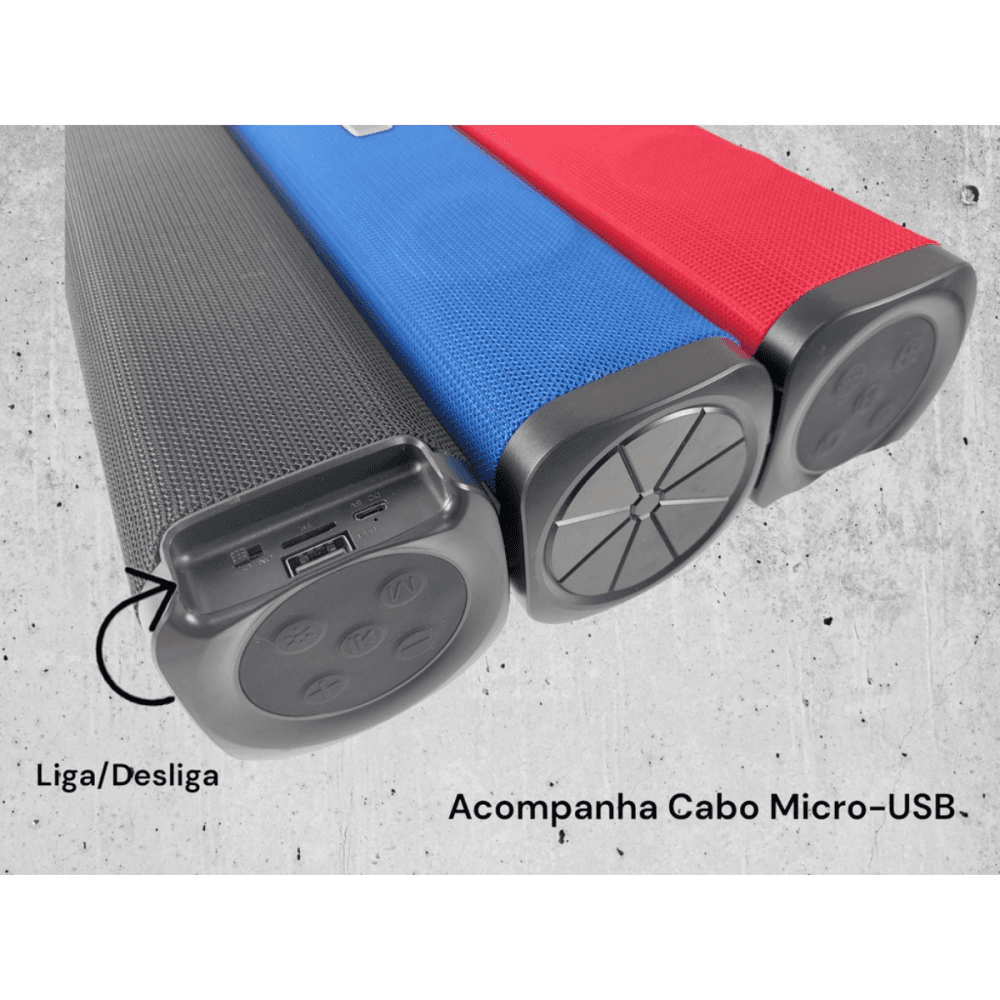 Caixa Som Bluetooth Soundbar LED RGB AL-8912
