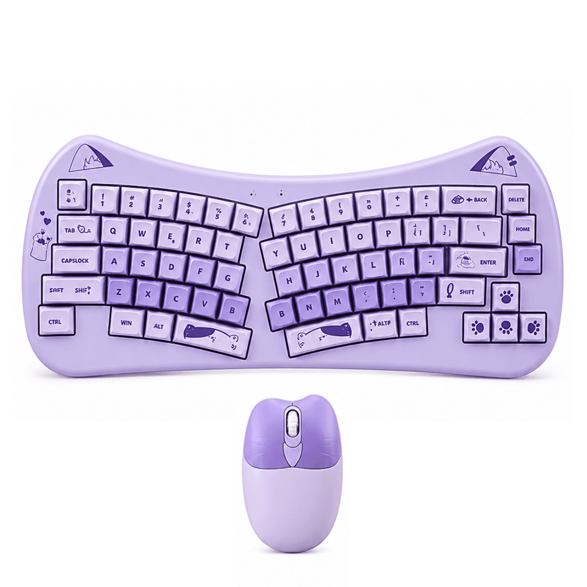 Kit Gamer Teclado Semi-Mecânico Mouse Wireless Sem AL-313M — Roxo