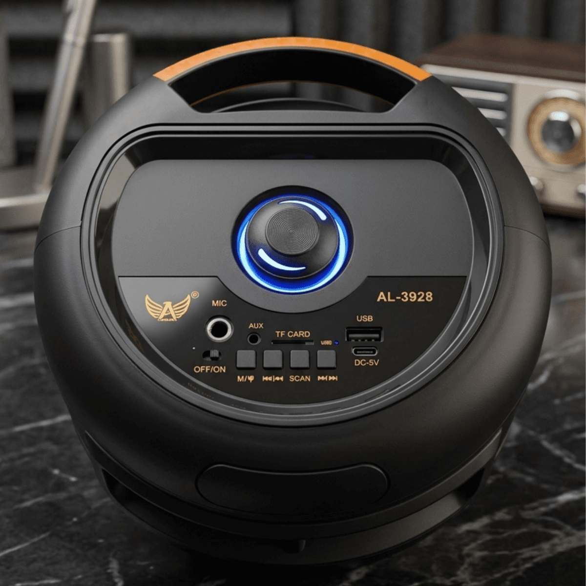 Caixa Som Bluetooth 120W LED Entrada P2 AL-3928