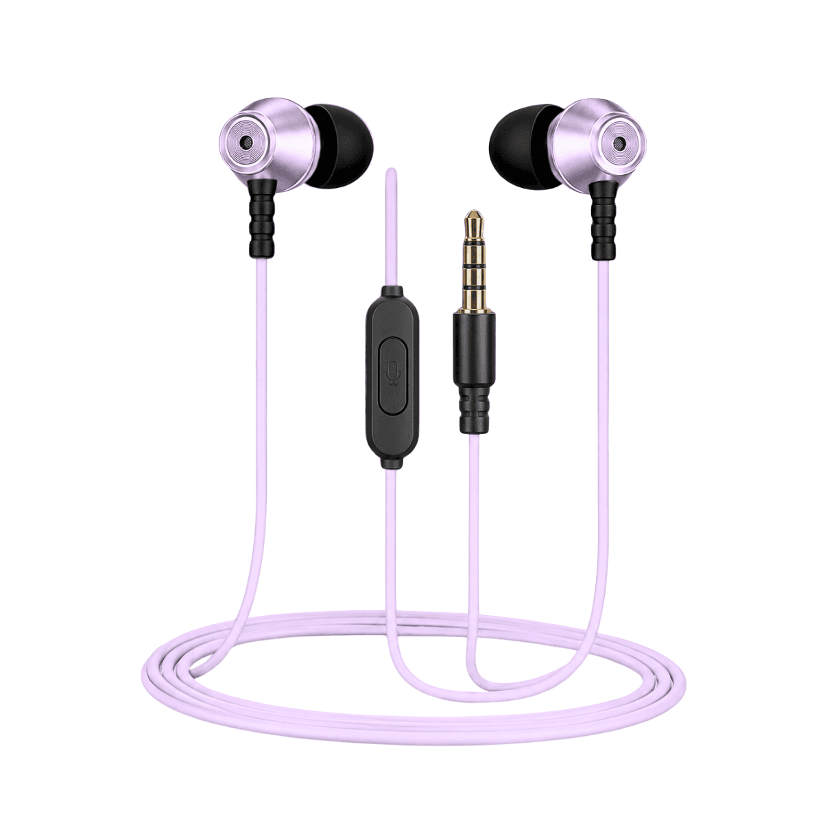 Fone Ouvido Hi-Fi Stereo Metal Fio Controle Volume AL-T2 — Lilás