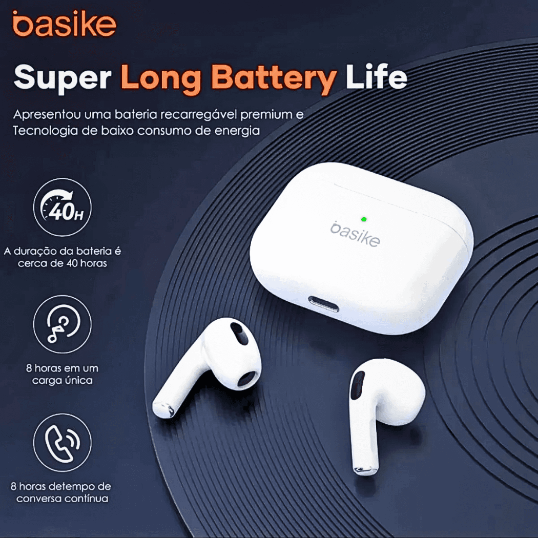 Fone Ouvido Bluetooth 5 4 TWS Premium Case BA-FON173