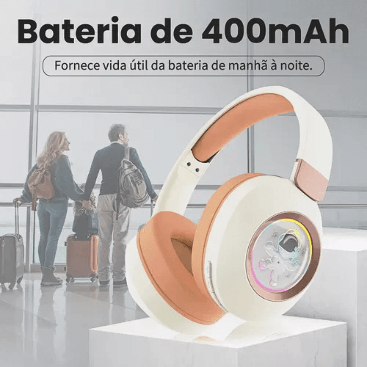 Fone Ouvido Bluetooth Wireless Desenho ST-856ASTRONAUTA