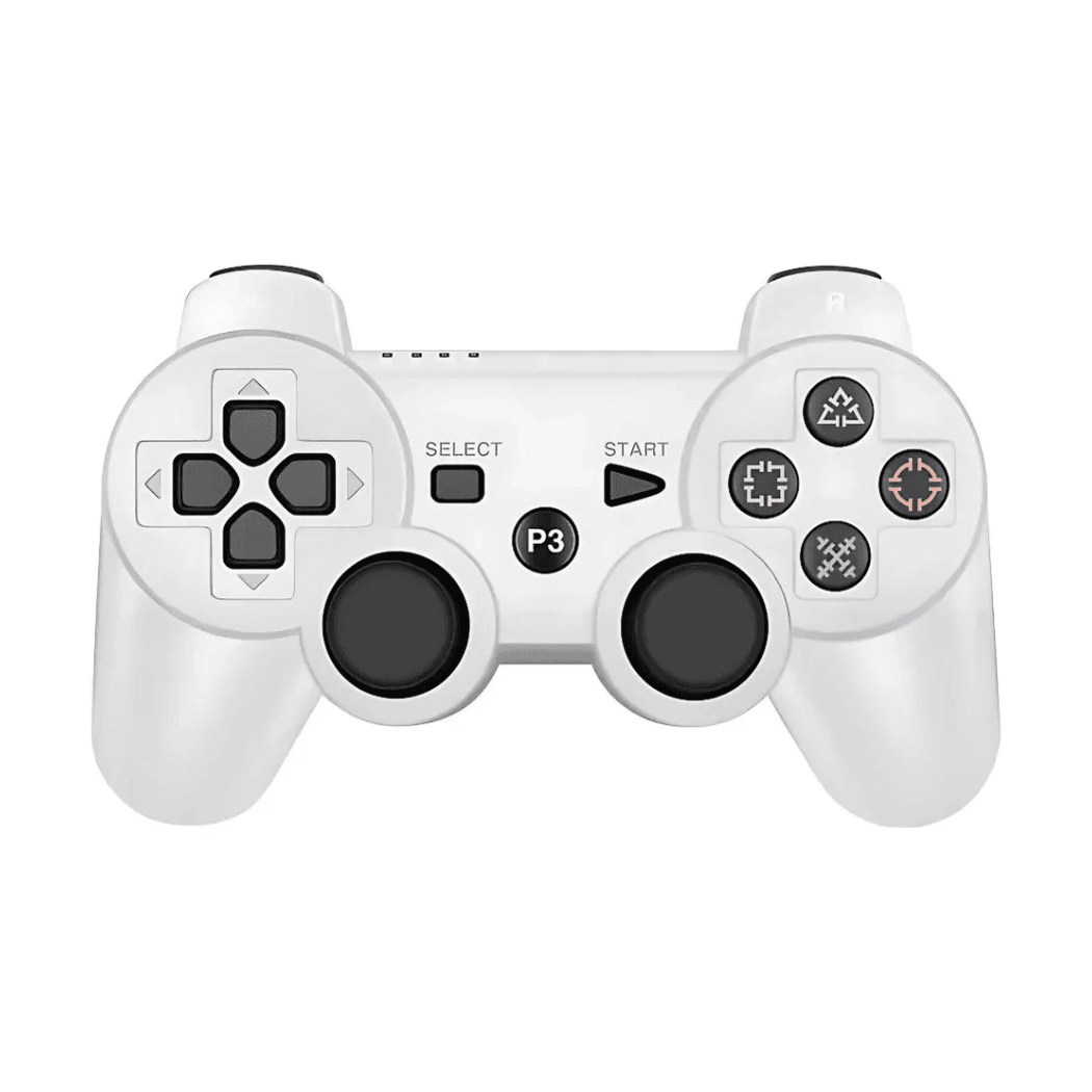 Controle Gamer Vibração Bluetooth Doubleshock-P3 — Branco