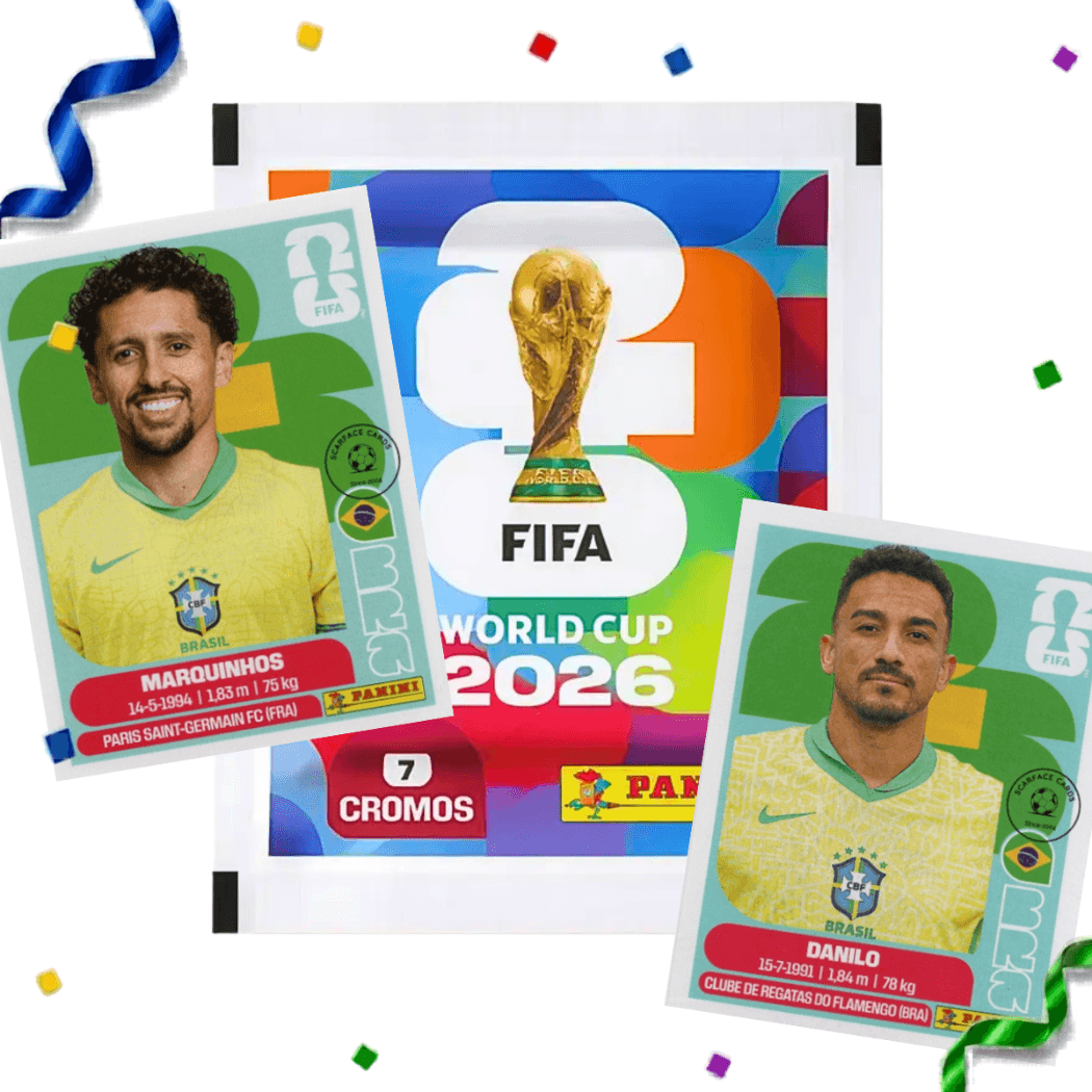 Kit ÁLBUM 35 Figurinhas Copa Mundo Fifa 2026 LBUMe5Envelopes