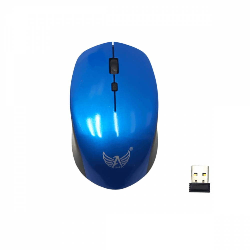 Mouse Sem Fio Conector Mini USB Notebook PC H-801 — Azul