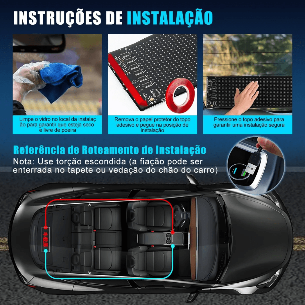 Painel Letreiro Matriz Led Flexível Imagens XH-304PainelLed