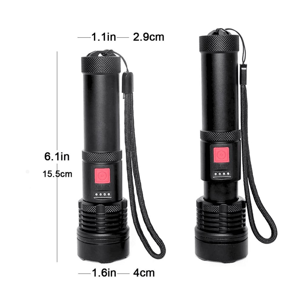 Lanterna Tática Portátil Bateria Recarregável Luz AL-B1915