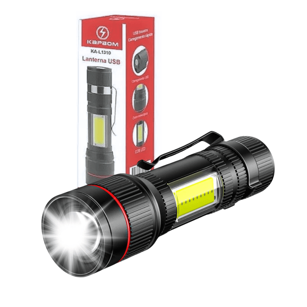 Mini Lanterna Tática Led Zoom Recarregável USB KA-L1310 — default